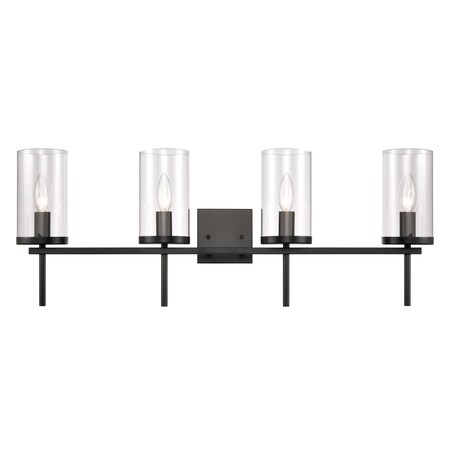 Oakland 32.5'' Wide 4-Light Vanity Light - Black